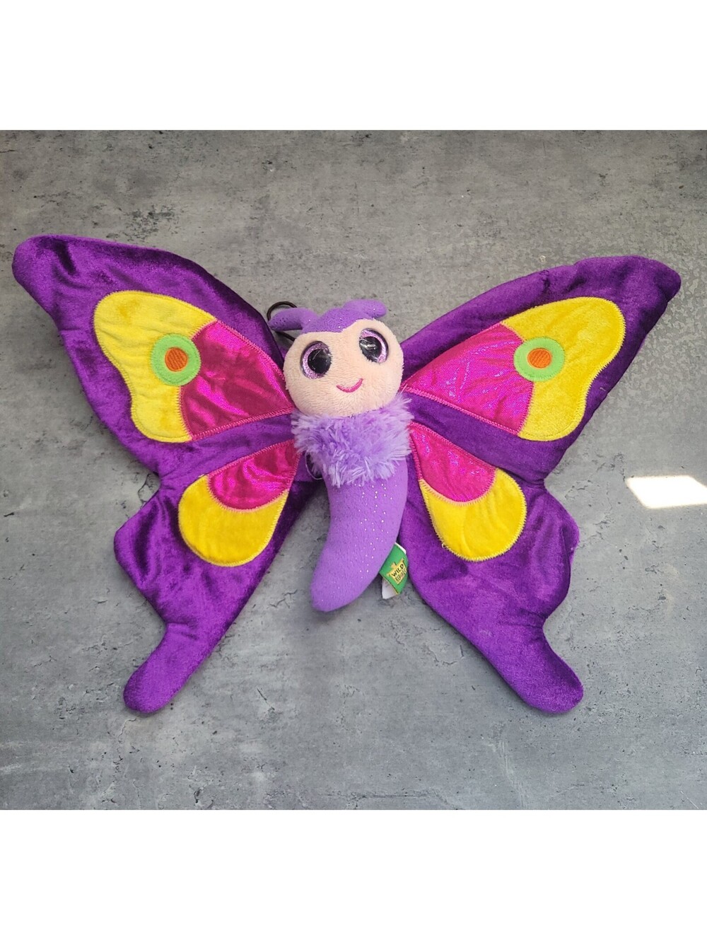 Wild Republic Huggers colourfull Butterfly soft toy.  11 X 16 In